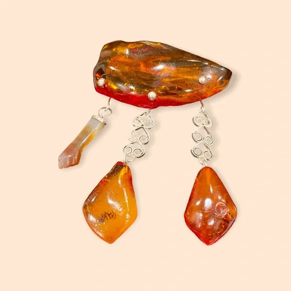 SPECTACULAR PIECE OF VINTAGE AMBER - Picture 7 of 16